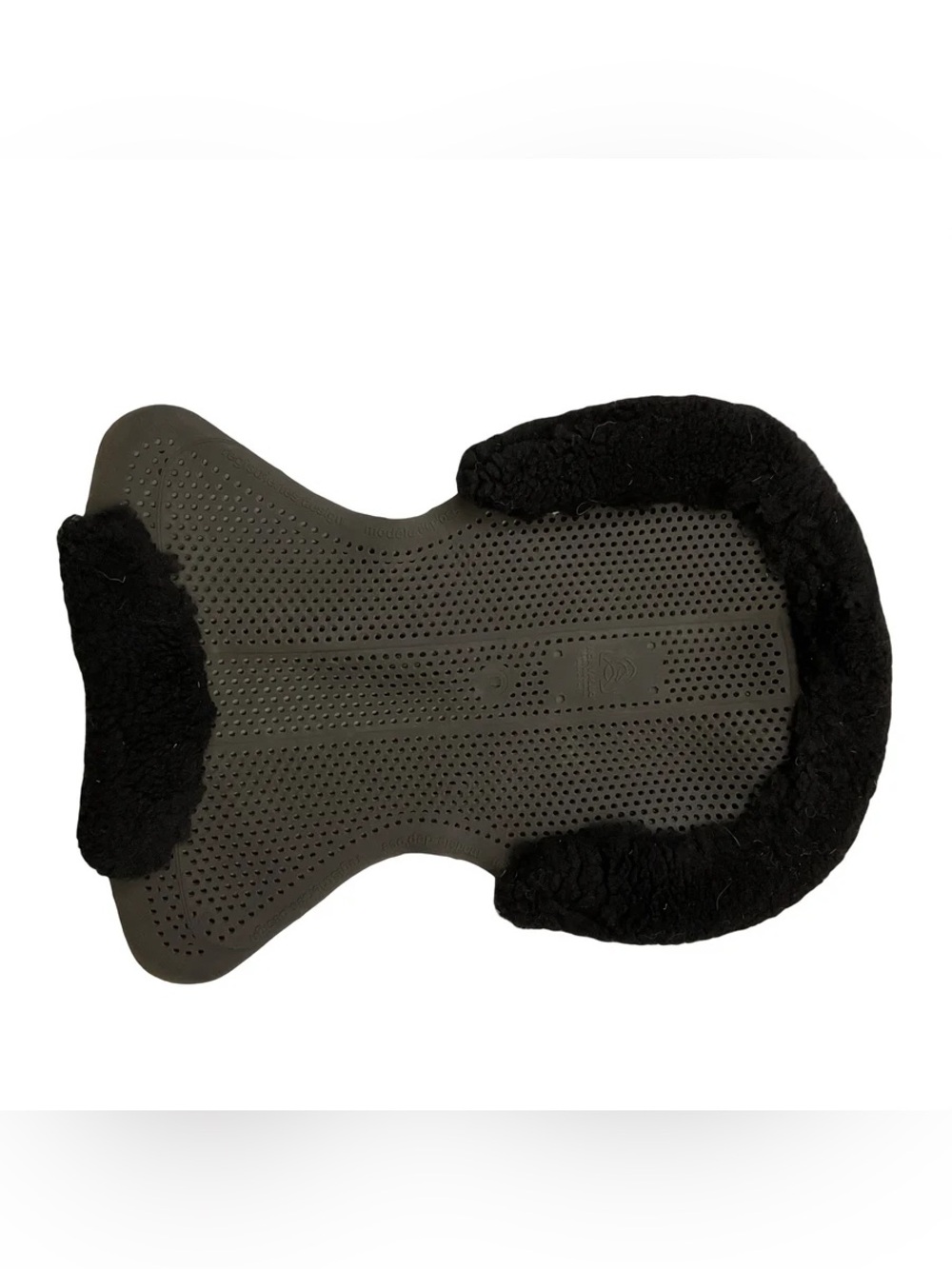 Acavallo Gel Pad 1/2 Cut Out Sheepskin Comfort Stability Shock Absorbing Black